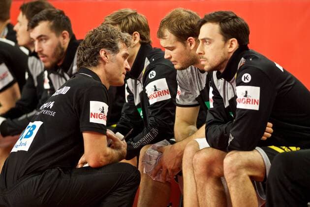 Handball Varazdin 21 01 2018 Championship men s men euro Championships second round Germany GER Denmark DAN Paul Daranda Germany no. 95 injured the knee