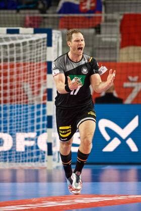 Handball Varazdin 21 01 2018 Championship men s men euro Championships second round Germany GER Denmark DAN Steffen Weinhold Germany No 17 Jubilee