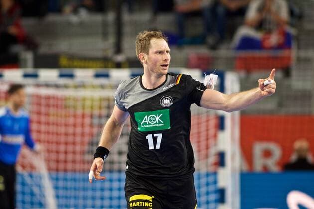 Handball Varazdin 21 01 2018 Championship men s men euro Championships second round Germany GER Denmark DAN Steffen Weinhold Germany No 17 Jubilee