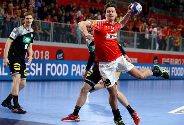 European Handball Championship, Group II, 4th round, Germany - Denmark 21.01.2018., Arena Varazdin, Varazdin, Croatia - 2018 European Men s Handball Championship, Group II, 4th round, Germany - Denmark. Hans Lindberg.  IgorxKralj PIXSELL