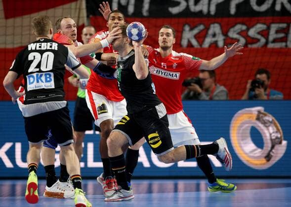 European Handball Championship, Group II, 4th round, Germany - Denmark 21.01.2018., Arena Varazdin, Varazdin, Croatia - 2018 European Men s Handball Championship, Group II, 4th round, Germany - Denmark. Steffen Weinhold.  IgorxKralj PIXSELL