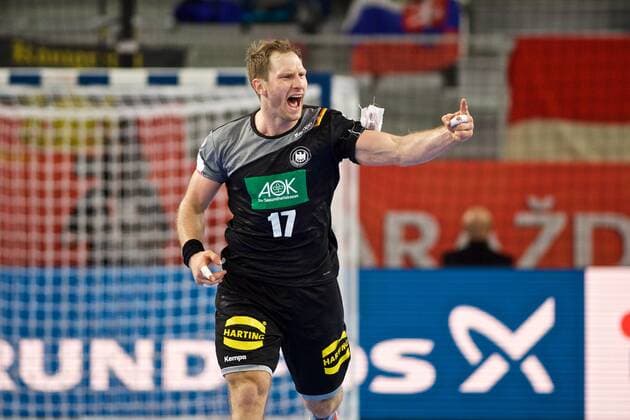 Handball Varazdin 21 01 2018 Championship men s men euro Championships second round Germany GER Denmark DAN Steffen Weinhold Germany No 17 Jubilee