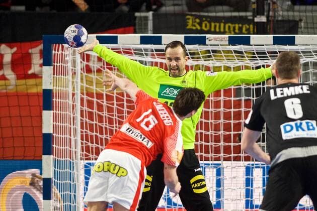 Handball Varazdin 21 01 2018 Championship men s men euro Championships second round Germany GER Denmark DAN LINDBERG Hans Denmark No 18 Silvio Hamad Germany TW No 12