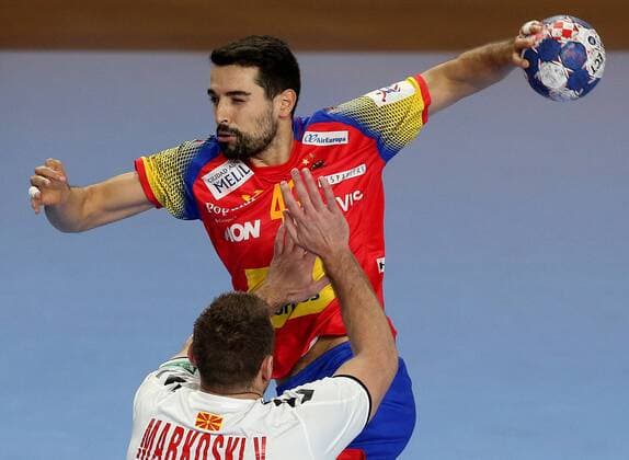 Handball, EM, Mazedonien - Spanien European Handball Championship, Group II, 4th round, FYR Macedonia - Spain 21.01.2018., Arena Varazdin, Varazdin, Croatia - 2018 European Men s Handball Championship, Group II, 4th round, FYR Macedonia - Spain. Ferran Sole IgorxKralj PIXSELL