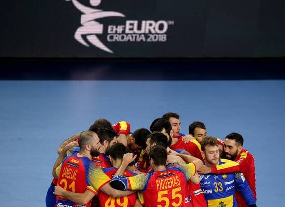 Handball, EM, Mazedonien - Spanien European Handball Championship, Group II, 4th round, FYR Macedonia - Spain 21.01.2018., Arena Varazdin, Varazdin, Croatia - 2018 European Men s Handball Championship, Group II, 4th round, FYR Macedonia - Spain. IgorxKralj PIXSELL