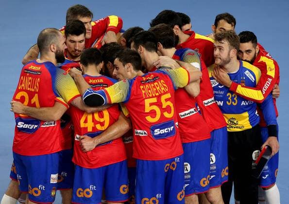Handball, EM, Mazedonien - Spanien European Handball Championship, Group II, 4th round, FYR Macedonia - Spain 21.01.2018., Arena Varazdin, Varazdin, Croatia - 2018 European Men s Handball Championship, Group II, 4th round, FYR Macedonia - Spain. IgorxKralj PIXSELL