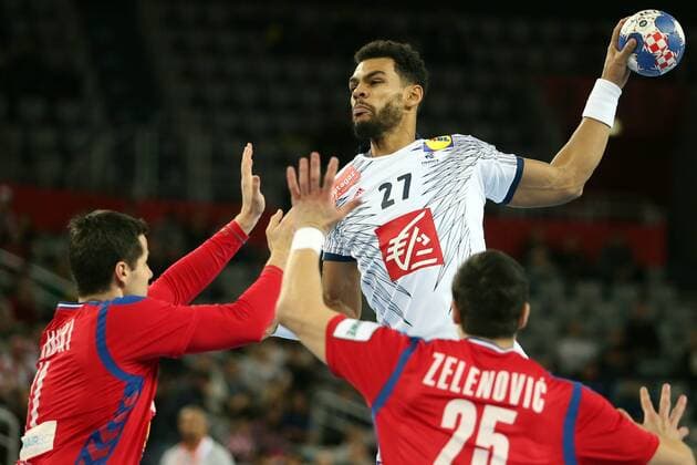 Handball, EM, Serbien - Frankreich European Handball Championship, Group I, 3rd round, Serbia - France 22.01.2018., Arena Zagreb, Zagreb, Croatia - 2018 European Men s Handball Championship, Group I, 3rd round, Serbia - France. Adrien Dipanda. DaliborxUrukalovic PIXSELL