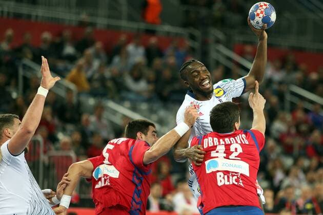 Handball, EM, Serbien - Frankreich European Handball Championship, Group I, 3rd round, Serbia - France 22.01.2018., Arena Zagreb, Zagreb, Croatia - 2018 European Men s Handball Championship, Group I, 3rd round, Serbia - France. Luc Abalo. DaliborxUrukalovic PIXSELL