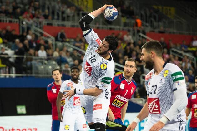 Bilder des Tages - SPORT Handball, EM, Serbien - Frankreich TOURNAT Nicolas (France) HANDBALL : EHF EUROCroatie - Serbie vs France - 21 01 2018 THEOPHILELaurent Panoramic 