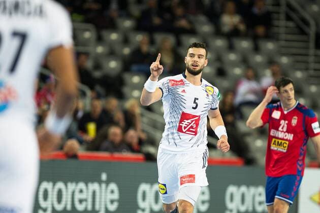 Handball, EM, Serbien - Frankreich REMILI Nedim (France) HANDBALL : EHF EUROCroatie - Serbie vs France - 21 01 2018 THEOPHILELaurent Panoramic 