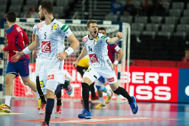 Handball, EM, Serbien - Frankreich MAHE Kentin (France) HANDBALL : EHF EUROCroatie - Serbie vs France - 21 01 2018 THEOPHILELaurent Panoramic 