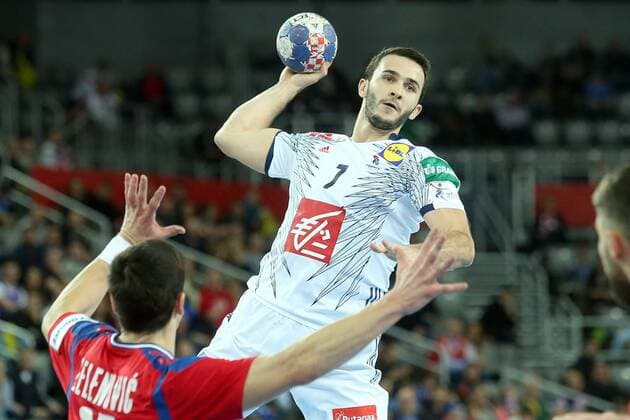 Bilder des Tages - SPORT Handball, EM, Serbien - Frankreich European Handball Championship, Group I, 3rd round, Serbia - France 22.01.2018., Arena Zagreb, Zagreb, Croatia - 2018 European Men s Handball Championship, Group I, 3rd round, Serbia - France. Romain Lagarde. GoranxStanzl PIXSELL