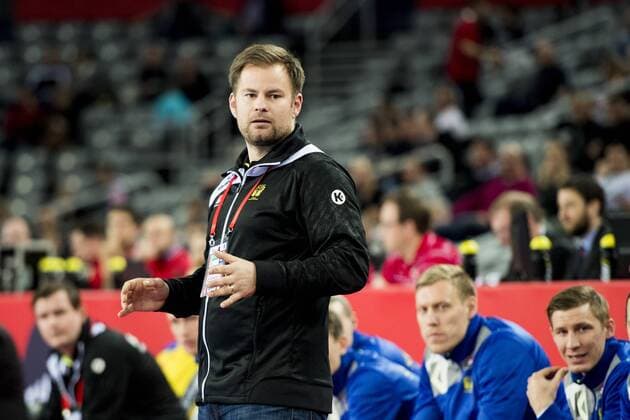 180122 Sweden s head coach Kristj ? n Andresson in handball game between Sweden and Russia during Handball CHAMPIONSHIPS on 22 January 2018 2018 in Zagreb  Copyright: LUDVIGxTHUNMAN BB180122LT043