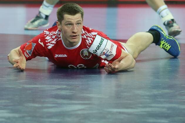 Handball, EM, Schweden - Weißrussland European Handball Championship, Group I, 3rd round, Sweden - Belarus 22.01.2018., Arena Zagreb, Zagreb, Croatia - 2018 European Men s Handball Championship, Group I, 3rd round, Sweden - Belarus. Mikalai Aliokhin. GoranxStanzl PIXSELL