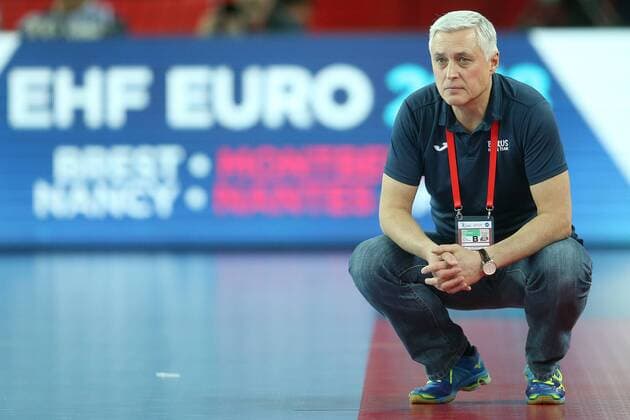 Handball, EM, Schweden - Weißrussland European Handball Championship, Group I, 3rd round, Sweden - Belarus 22.01.2018., Arena Zagreb, Zagreb, Croatia - 2018 European Men s Handball Championship, Group I, 3rd round, Sweden - Belarus. Yuri Shevtsov GoranxStanzl PIXSELL