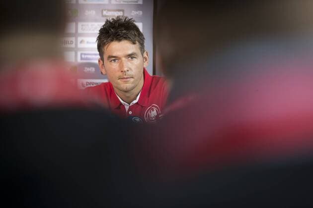 Coach Christian Prokop at the press conference media appointment of the German national team round handball EHF euro 2018 23 01 18 Varazdin-Varazdin Croatia Varazdin arena Copyright: xAgentur54Gradx xFelixxKoenigx
