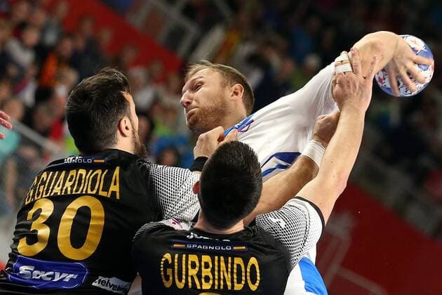 European Handball Championship, Group II, 2nd round, Slovenia - Spain 23.01.2018., Arena Varazdin, Varazdin, Croatia - 2018 European Men s Handball Championship, Group II, 2nd round, Slovenia - Spain. Ziga Mlakar  GoranxStanzl PIXSELL