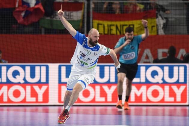 European Handball Championship, Group II, 2nd round, Slovenia - Spain 23.01.2018., Arena Varazdin, Varazdin, Croatia - 2018 European Men s Handball Championship, Group II, 2nd round, Slovenia - Spain. Vid Kavticnik  VjeranxZganec-Rogulja PIXSELL