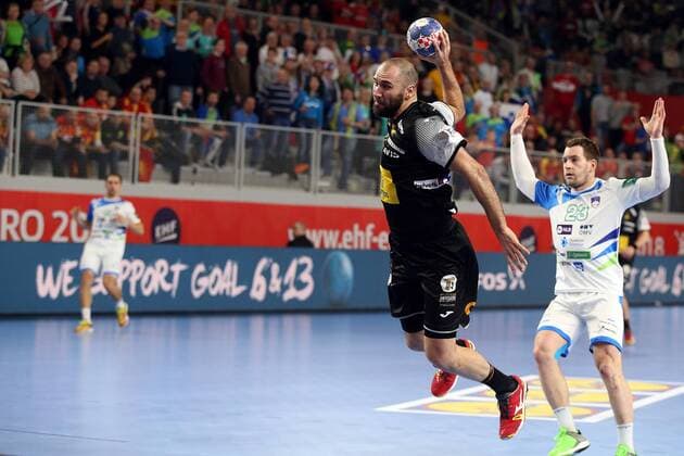 European Handball Championship, Group II, 2nd round, Slovenia - Spain 23.01.2018., Arena Varazdin, Varazdin, Croatia - 2018 European Men s Handball Championship, Group II, 2nd round, Slovenia - Spain. Joan Canellas  GoranxStanzl PIXSELL