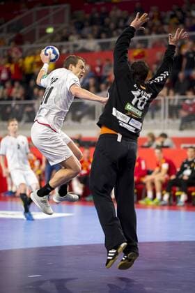 Tomas Cip Nr 31 Czech Republic in the counterattack against goalkeeper Borko Ristovski Nr 16 Macedonia Macedonia Czech Republic round handball EHF euro 2018 23 01 18 Varazdin-Varazdin Croatia Varazdin arena Copyright: xAgentur54Gradx xFelixxKoenigx