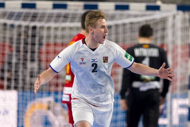 Jakub Hrstka Nr 2 Czech Republic is pleased about a goal of Macedonia Czech Republic round handball EHF euro 2018 23 01 18 Varazdin-Varazdin Croatia Varazdin arena Copyright: xAgentur54Gradx xFelixxKoenigx
