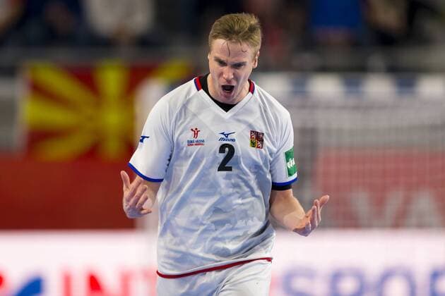 Jakub Hrstka Nr 2 Czech Republic is pleased about a goal of Macedonia Czech Republic round handball EHF euro 2018 23 01 18 Varazdin-Varazdin Croatia Varazdin arena Copyright: xAgentur54Gradx xFelixxKoenigx