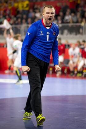 Tomas Mrkva Nr 1 Czech Republic is pleased about a parade of Macedonia Czech Republic round handball EHF euro 2018 23 01 18 Varazdin-Varazdin Croatia Varazdin arena Copyright: xAgentur54Gradx xFelixxKoenigx
