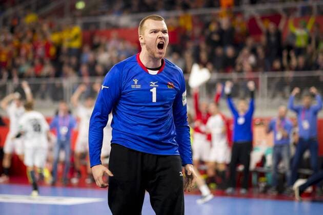 Tomas Mrkva Nr 1 Czech Republic is pleased about a parade of Macedonia Czech Republic round handball EHF euro 2018 23 01 18 Varazdin-Varazdin Croatia Varazdin arena Copyright: xAgentur54Gradx xFelixxKoenigx