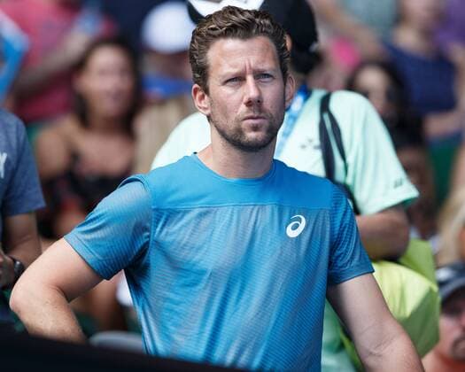 ANGELIQUE KERBER TEAM coach Wim Fissette Tennis Australian Open 2018 Grand Slam ATP WTA Melbourne Park Melbourne Victoria Australia 24 January 2018 Copyright: xJuergenxHasenkopfx