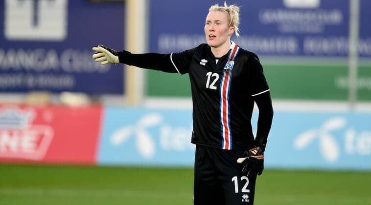 Fotball , 23. janaur 2018 , privatkamp kvinner , Norge - Island Norway - Iceland lagbilde , Iceland team picture island: Sandra Sigurdardottir 12 , Island 