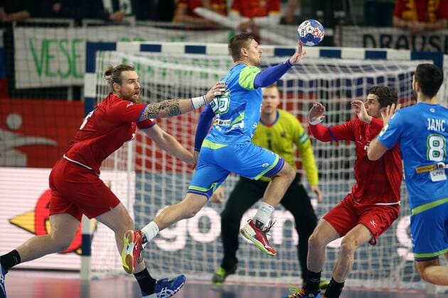 European Handball Championship, Group II, 3rd round, Slovenia - Czech Republic 24.01.2018., Arena Varazdin, Varazdin, Croatia - 2018 European Men s Handball Championship, Group II, 3rd round, Slovenia - Czech Republic. Marko Bezjak  GoranxStanzl PIXSELL