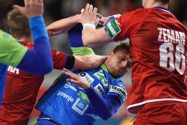 European Handball Championship, Group II, 3rd round, Slovenia - Czech Republic 24.01.2018., Arena Varazdin, Varazdin, Croatia - 2018 European Men s Handball Championship, Group II, 3rd round, Slovenia - Czech Republic. Marko Bezjak  VjeranxZganec-Rogulja PIXSELL