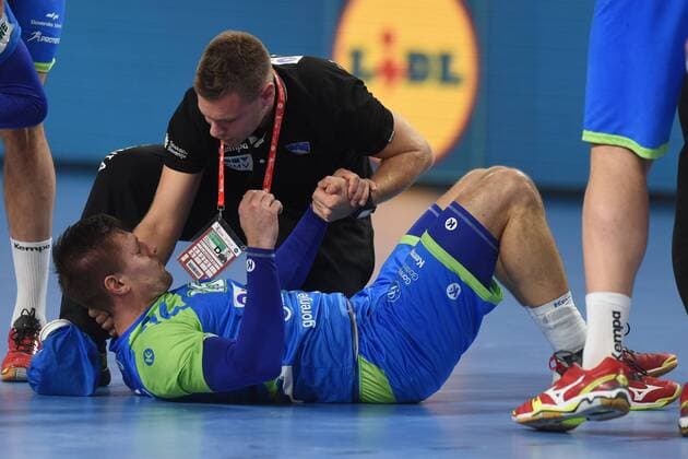 European Handball Championship, Group II, 3rd round, Slovenia - Czech Republic 24.01.2018., Arena Varazdin, Varazdin, Croatia - 2018 European Men s Handball Championship, Group II, 3rd round, Slovenia - Czech Republic. Marko Bezjak  VjeranxZganec-Rogulja PIXSELL