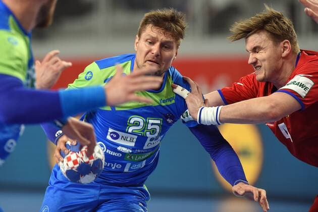 European Handball Championship, Group II, 3rd round, Slovenia - Czech Republic 24.01.2018., Arena Varazdin, Varazdin, Croatia - 2018 European Men s Handball Championship, Group II, 3rd round, Slovenia - Czech Republic. Marko Bezjak  VjeranxZganec-Rogulja PIXSELL