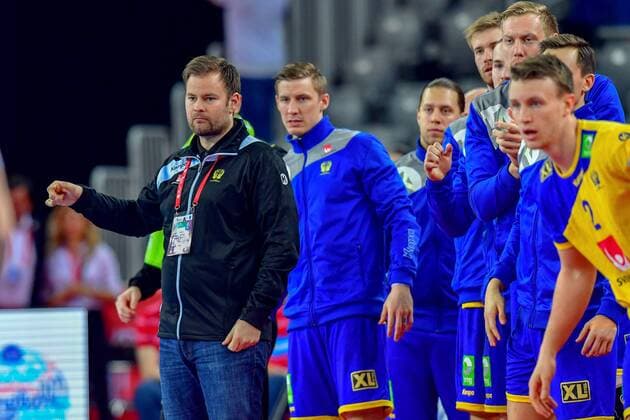 180124 Swedish national coach Kristjan andresson in the handball match between Sweden and Norway during Handball CHAMPIONSHIPS on January 24, 2018 2018 in Zagreb  Copyright: LUDVIGxTHUNMAN BB180124LT022