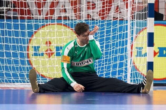 Niklas Landin Jacobsen Nr 1 Denmark in the own goal of Macedonia Denmark round handball EHF euro 2018 24 01 18 Varazdin-Varazdin Croatia Varazdin arena Copyright: xAgentur54Gradx xFelixxKoenigx