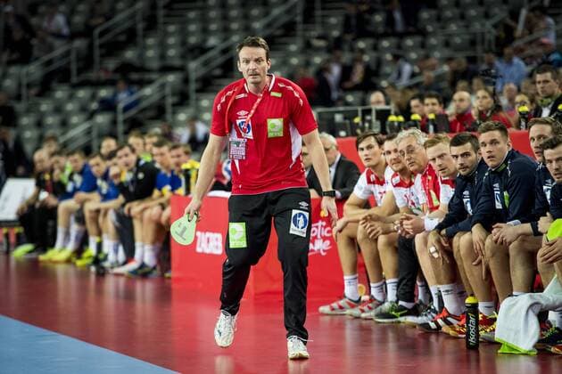 180124 Norway s national coach Christian Berge in handball game between Sweden and Norway during Handball CHAMPIONSHIPS on January 24, 2018 2018 in Zagreb  Copyright: LUDVIGxTHUNMAN BB180124LT059