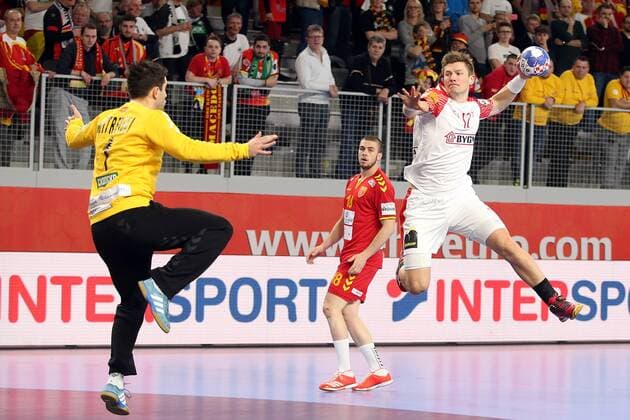 European Handball Championship, Group II, 3rd round, Macedonia - Denmark 24.01.2018., Arena Varazdin, Varazdin, Croatia - 2018 European Men s Handball Championship, Group II, 3rd round, Macedonia - Denmark. Lasse Svan Hansen  GoranxStanzl PIXSELL