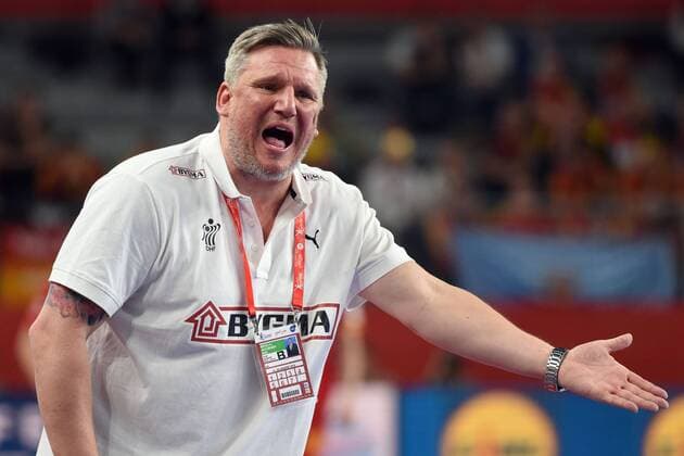 European Handball Championship, Group II, 3rd round, Macedonia - Denmark 24.01.2018., Arena Varazdin, Varazdin, Croatia - 2018 European Men s Handball Championship, Group II, 3rd round, Macedonia - Denmark. Nicolaj Jacobsen, coach VjeranxZganec-Rogulja PIXSELL