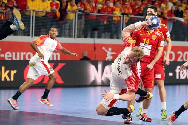 European Handball Championship, Group II, 3rd round, Macedonia - Denmark 24.01.2018., Arena Varazdin, Varazdin, Croatia - 2018 European Men s Handball Championship, Group II, 3rd round, Macedonia - Denmark. Anders Zachariassen  GoranxStanzl PIXSELL