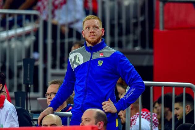 180124 Sweden s Jim gottfridsson pa bleachers after a red card for handball match between Sweden and Norway during Handball CHAMPIONSHIPS on January 24, 2018 2018 in Zagreb  Copyright: LUDVIGxTHUNMAN BB180124LT097