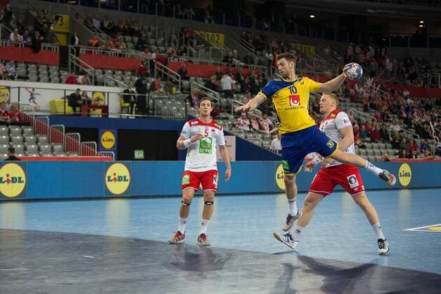 EKBERG Niclas (Sweden - Suede) HANDBALL : EHF EUROCroatie - Suede vs Norvege - 24 01 2018 THEOPHILELaurent Panoramic 