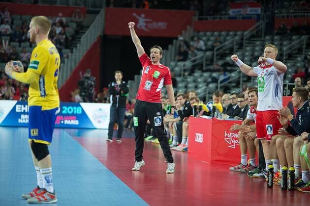 BERGE Christian (Norvege - Norway) HANDBALL : EHF EUROCroatie - Suede vs Norvege - 24 01 2018 THEOPHILELaurent Panoramic 