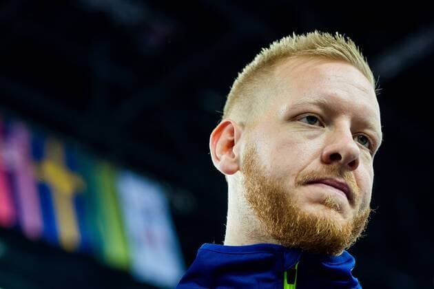 180125 Sweden s Jim gottfridsson during the press conference with the Swedish national team handball Handball CHAMPIONSHIP 2018 2018 on 25 January in Zagreb  Copyright: FREDRIKxVARFJELL BB180125BB273