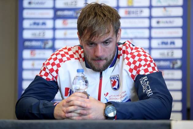press conference PK Pressekonferenz of the Croatian handball team 25.01.2018., Croatia, hotel Westin, Zagreb - Press Conference of the Croatian handball team. The press conference was attended by head coach Lino Cervar and players Igor Vori and Luka Cindric.  IgorxKralj PIXSELL