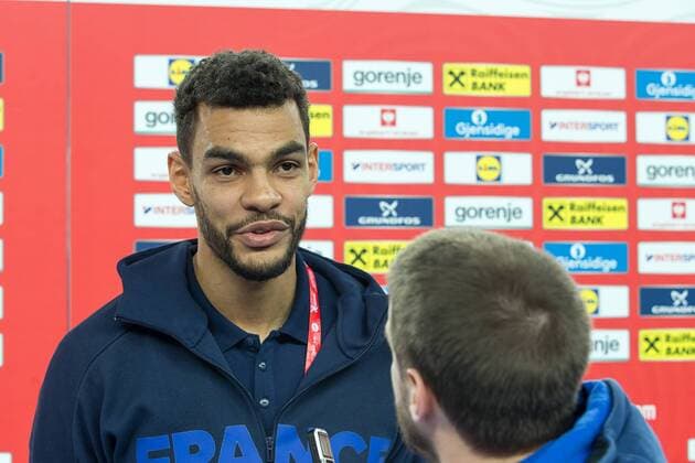 DIPANDA Adrien (France) HANDBALL : Conference de Presse Equipe de France - Zagreb - 25 01 2018 TheophileLaurent Panoramic 