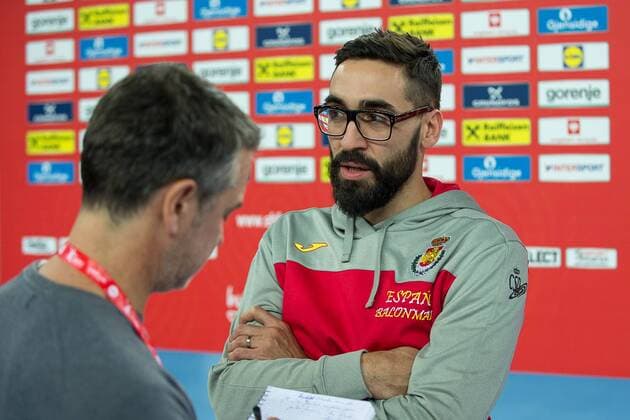 RIVERA Valero (Espagne - Spain) HANDBALL : Conference de Presse Equipe d Espagne - Zagreb - 25 01 2018 TheophileLaurent Panoramic 