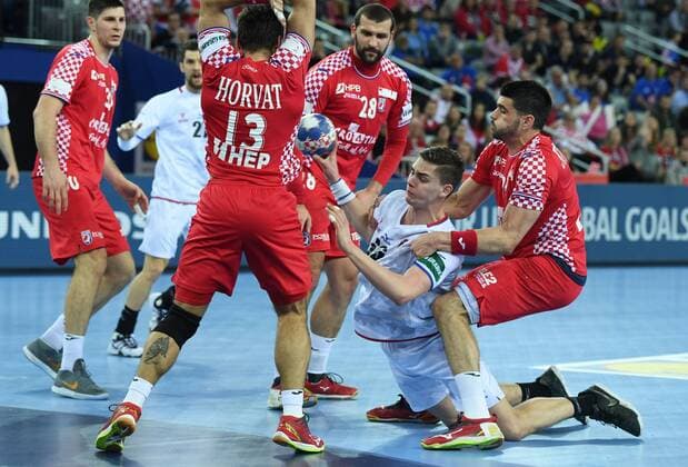 European Handball Championship, Croatia - Czech Republic 26.01.2018., Arena Zagreb, Zagreb, Croatia - 2018 European Men s Handball Championship, match for the 5th place, Croatia - Czech Republic. Stepan Zeman, Luka Stepancic  MarkoxLukunic PIXSELL