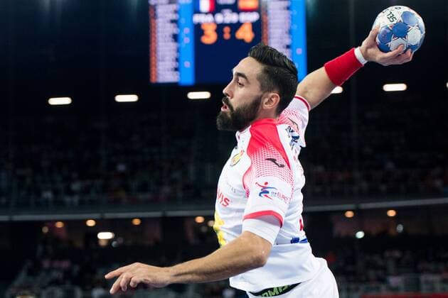 180126 Spanish Valero Rivera Folch during semi-final between between France and Spain in the European Handball CHAMPIONSHIP January 26, 2018 2018 in Zagreb  Copyright: FREDRIKxVARFJELL BB180126FV018