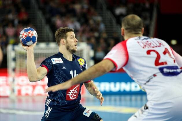HANDBALL - EHF EURO 2018, FRA vs ESP ZAGREB,CROATIA,26.JAN.18 - HANDBALL - EHF European Championship EM Europameisterschaft semifinal, France vs Spain. Image shows Kentin Mahe (FRA). GEPAxpictures xMaticxKlansek